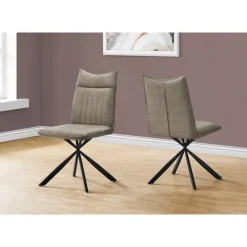Monarch Chairs with Black Spider Legs (Set of 2) - - Taupe Sale