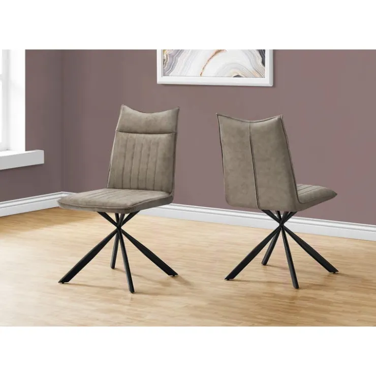 Monarch Chairs with Black Spider Legs (Set of 2) - - Taupe Sale