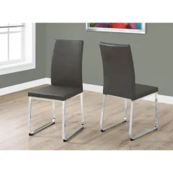 Monarch Chairs with Chrome Base (Set of 2) - - Grey Sale