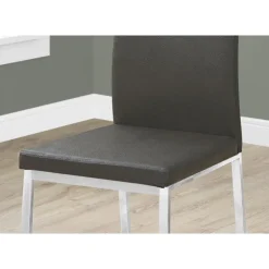 Monarch Chairs with Chrome Base (Set of 2) - - Grey Sale