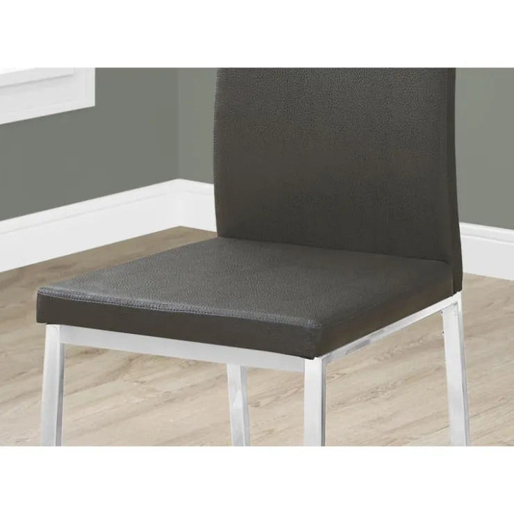 Monarch Chairs with Chrome Base (Set of 2) - - Grey Sale