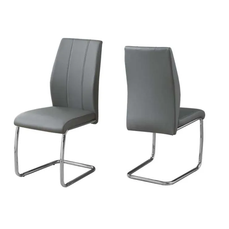 Monarch Chairs with Chrome Base (Set of 2) - - Grey Online