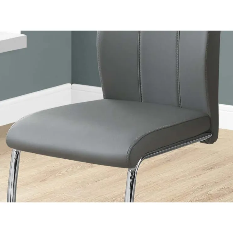 Monarch Chairs with Chrome Base (Set of 2) - - Grey Online