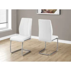 Monarch Chairs with Chrome Base (Set of 2) - - White