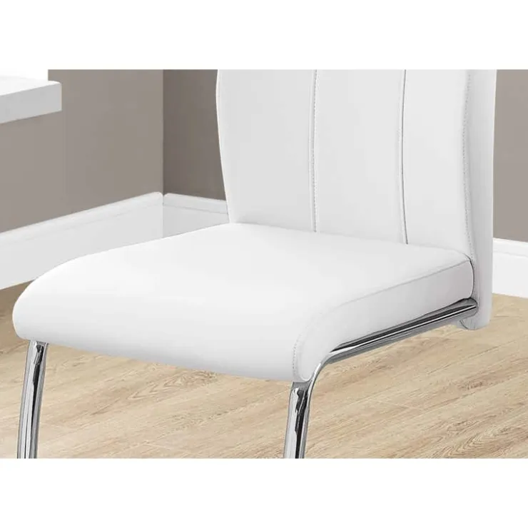 Monarch Chairs with Chrome Base (Set of 2) - - White