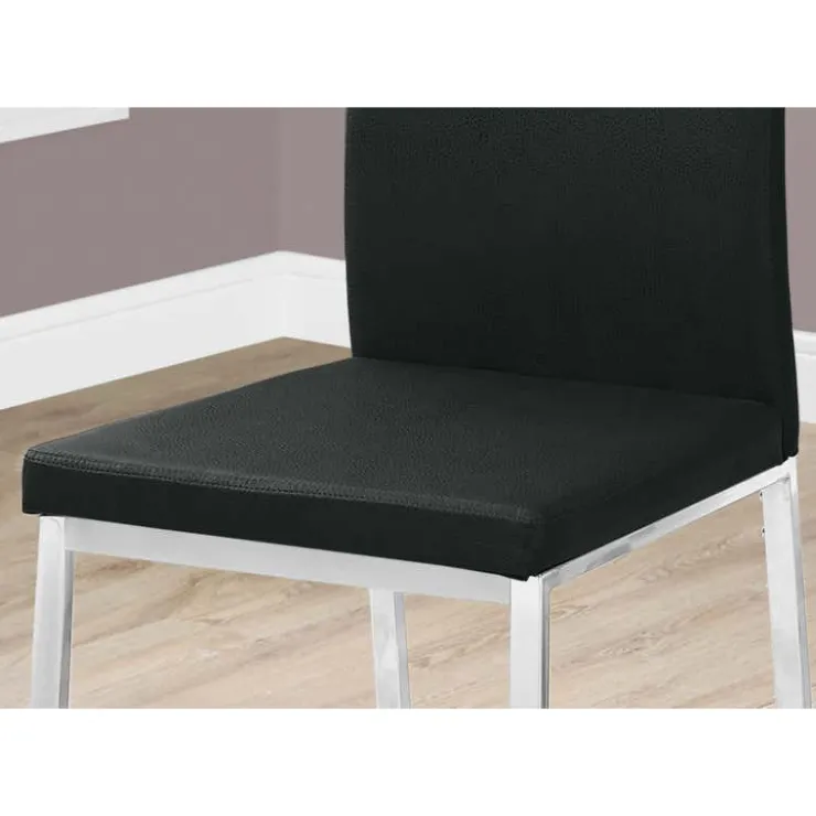 Monarch Chairs with Chrome Base (Set of 2) - - Black Discount