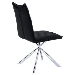 Monarch Chairs with Chrome Spider Legs (Set of 2) - - Black Hot