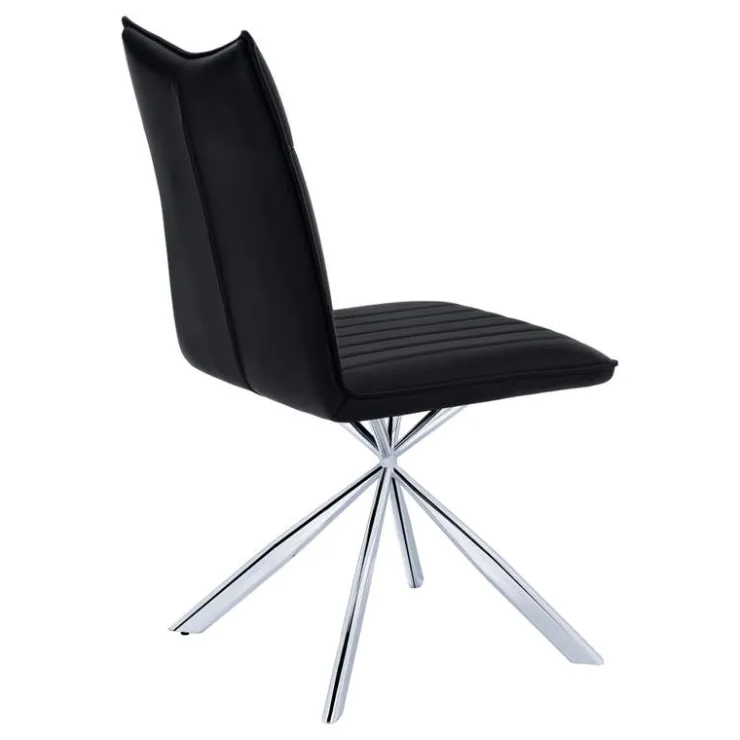 Monarch Chairs with Chrome Spider Legs (Set of 2) - - Black Hot
