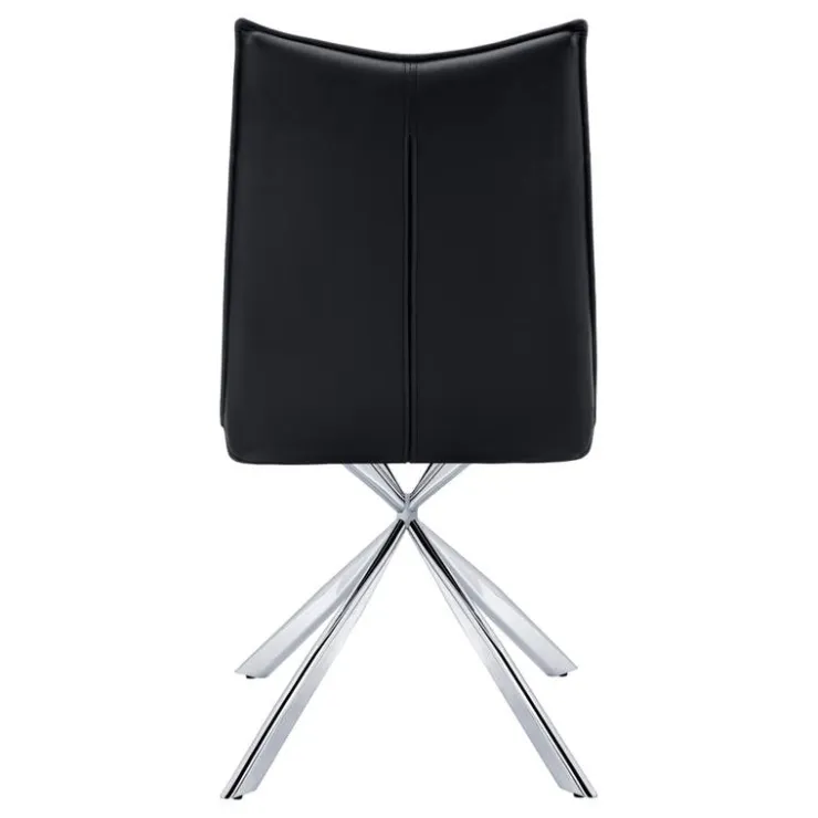 Monarch Chairs with Chrome Spider Legs (Set of 2) - - Black Hot