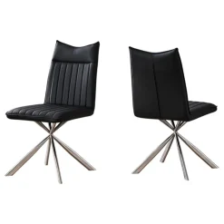 Monarch Chairs with Chrome Spider Legs (Set of 2) - - Black Hot