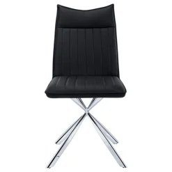 Monarch Chairs with Chrome Spider Legs (Set of 2) - - Black Hot