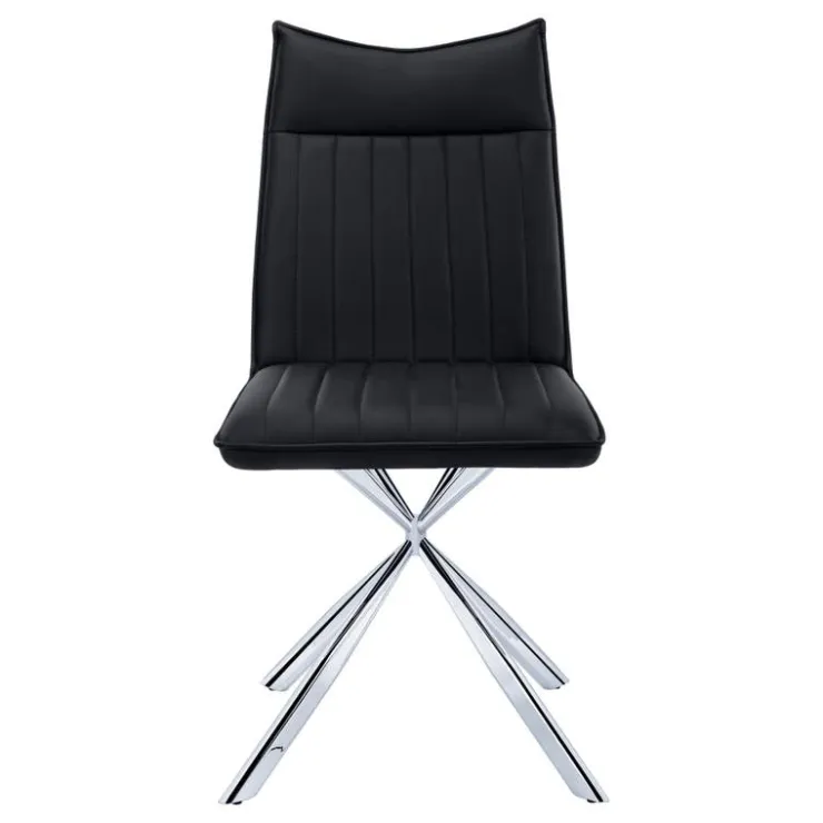 Monarch Chairs with Chrome Spider Legs (Set of 2) - - Black Hot