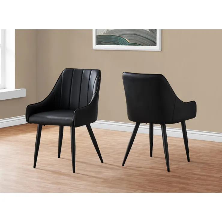 Monarch Chairs with Low Arms (Set of 2) - - Black Sale