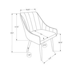 Monarch Chairs with Low Arms (Set of 2) - - Taupe Clearance