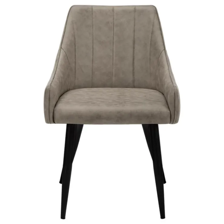 Monarch Chairs with Low Arms (Set of 2) - - Taupe Clearance