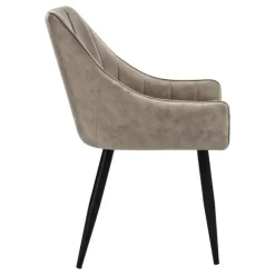 Monarch Chairs with Low Arms (Set of 2) - - Taupe Clearance