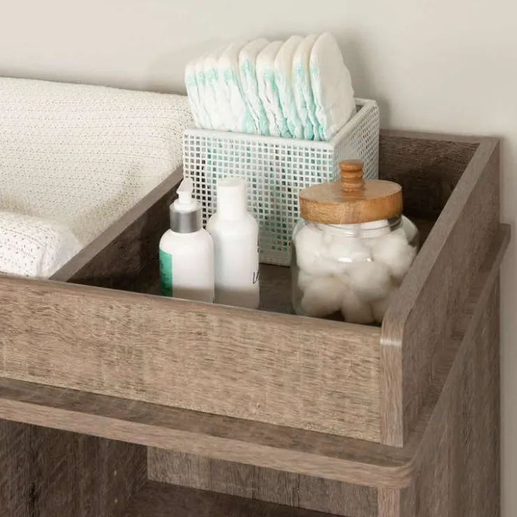 Meubles South Shore Changing Table - South Shore WEATHERED OAK Best