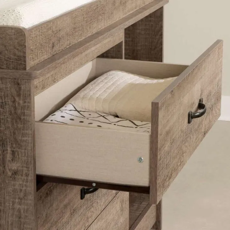 Meubles South Shore Changing Table - South Shore WEATHERED OAK Best