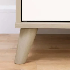 Meubles South Shore Changing Table with Drawers and Open Storage - South Shore Soft Elm and White Hot