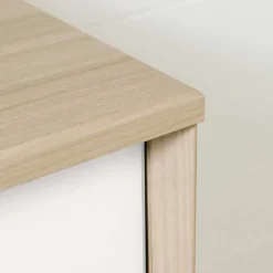 Meubles South Shore Changing Table with Drawers and Open Storage - South Shore Soft Elm and White Hot