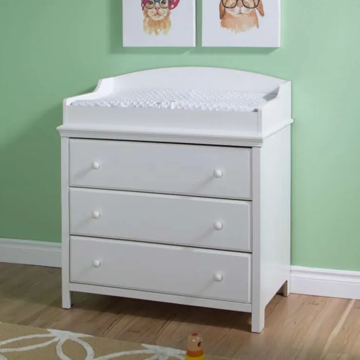 Meubles South Shore Changing Table With Drawers - South Shore PURE WHITE Clearance