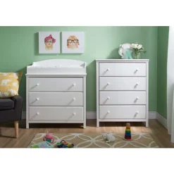 Meubles South Shore Changing Table With Drawers - South Shore PURE WHITE Clearance