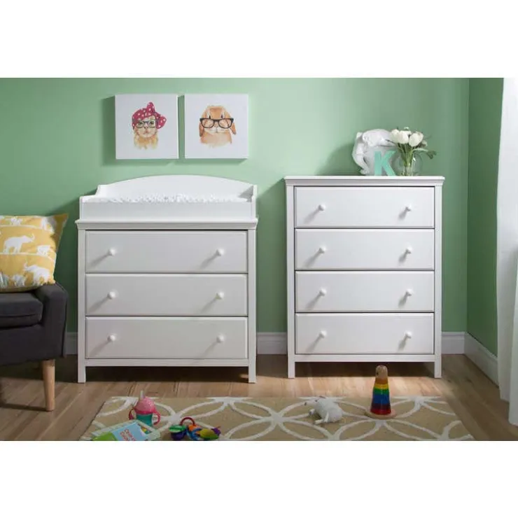 Meubles South Shore Changing Table With Drawers - South Shore PURE WHITE Clearance