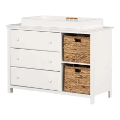 Meubles South Shore Changing Table with Removable Rim, Drawers and Open Storage - South Shore Online