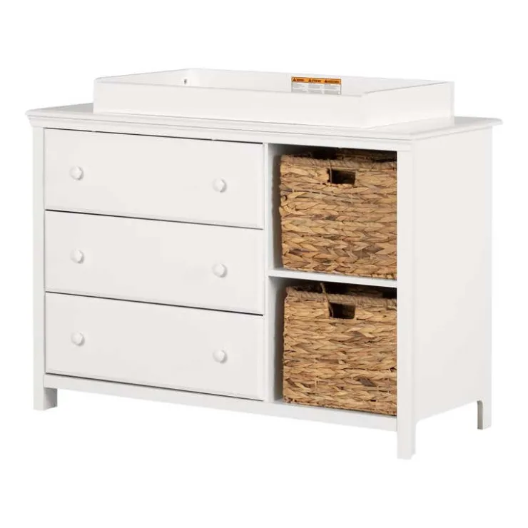Meubles South Shore Changing Table with Removable Rim, Drawers and Open Storage - South Shore Online