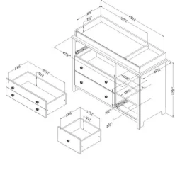 Meubles South Shore Changing Table With Station - South Shore GRAY OAK Online