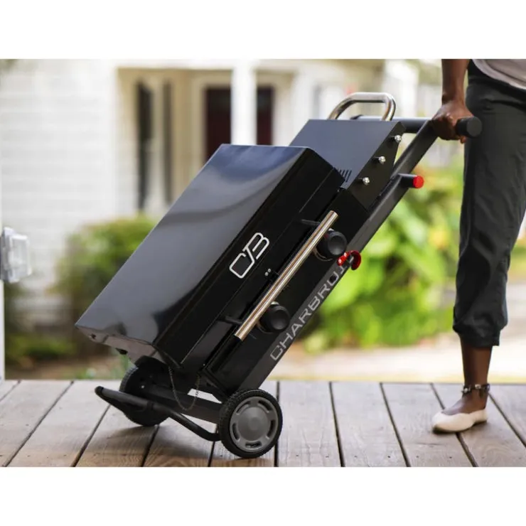 CHARBROIL 22 in Portable Propane Gas Griddle with Folding Cart and 2 Burners - 24 000 BTU Black Best