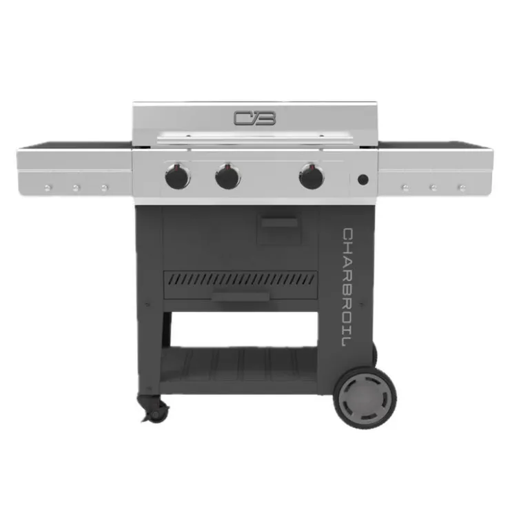 CHARBROIL 5-in-1 Propane Cooking Station with Plancha, Pizza Oven, and Wok - 36 000 BTU Stainless Clearance
