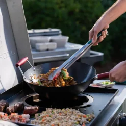 CHARBROIL 5-in-1 Propane Cooking Station with Plancha, Pizza Oven, and Wok - 36 000 BTU Stainless Clearance