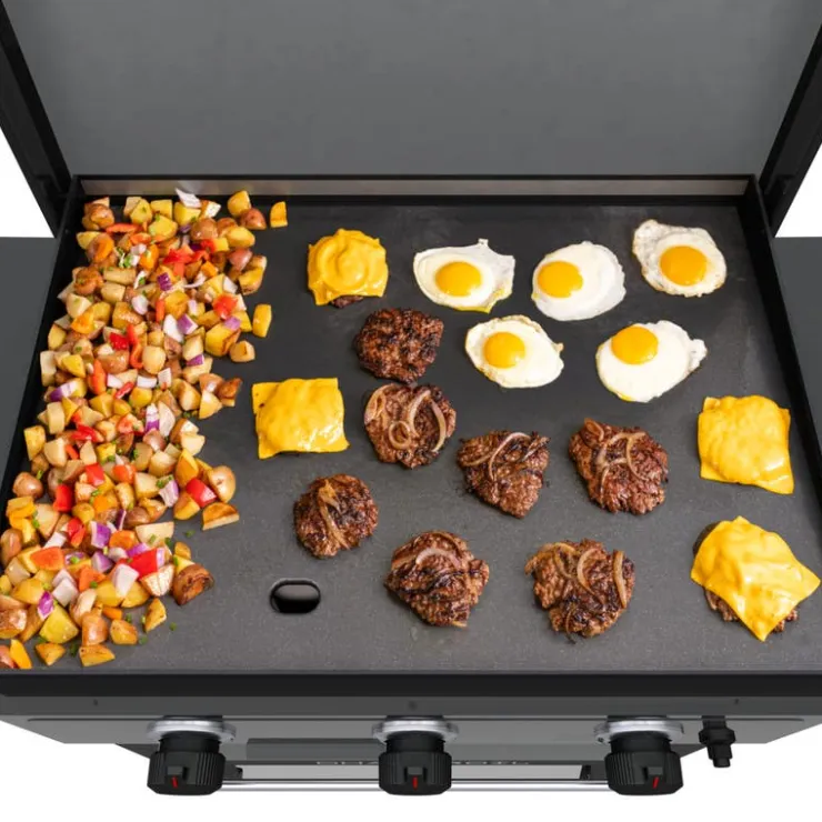 CHARBROIL Propane Gas Griddle with 3 Burners - 36 000 BTU Black Discount