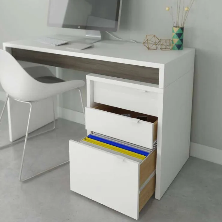Nexera Chrono Filing Cabinet, 3-Drawer, - White Outlet