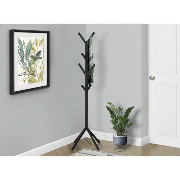 Monarch Coat rack - 70"h / metal Black