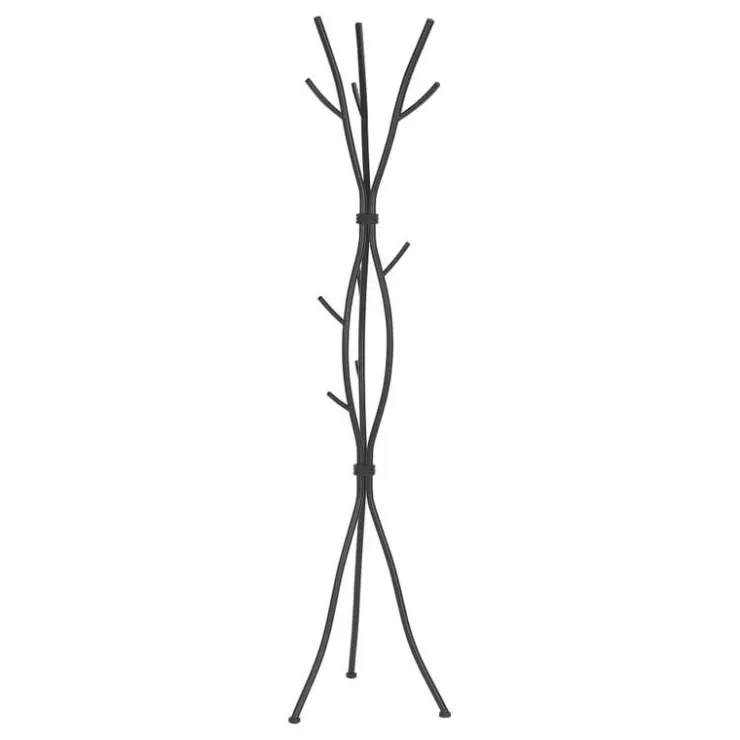 Monarch Coat rack - 74"h / hammered metal Black Online