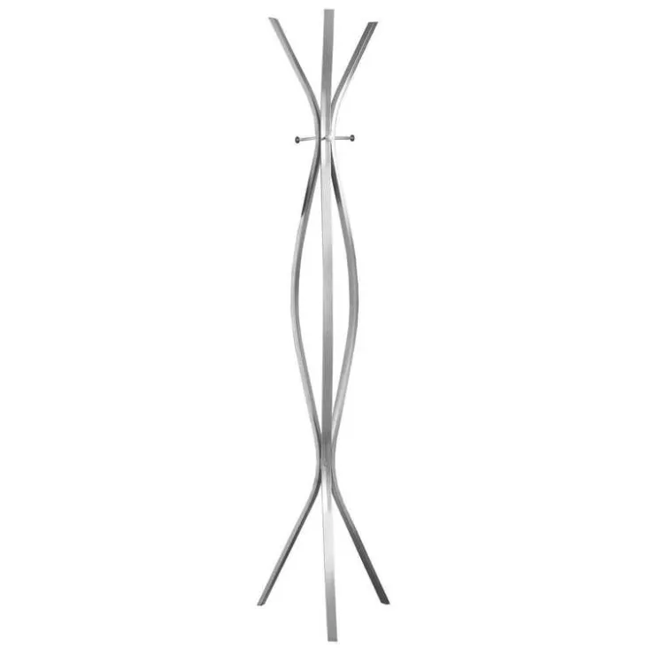 Monarch Coat rack - 72"h / metal contemporary style Silver Clearance