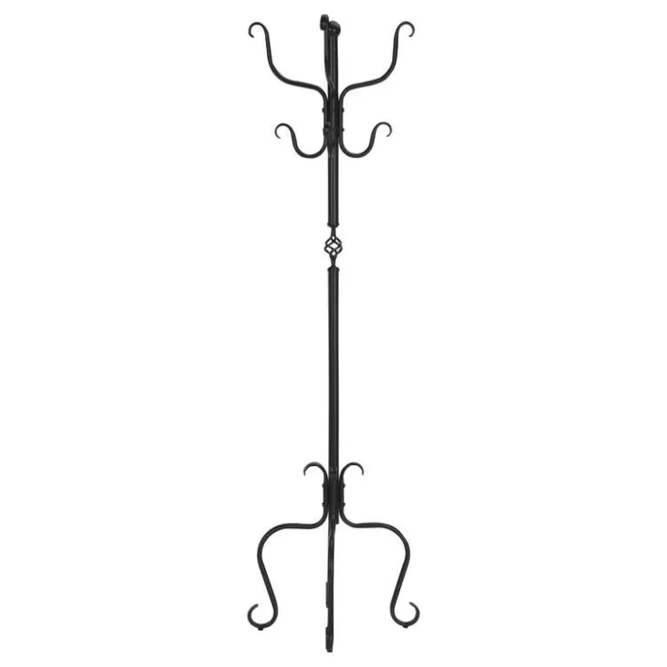 Monarch Coat rack - 74"h / traditional hammered metal Black