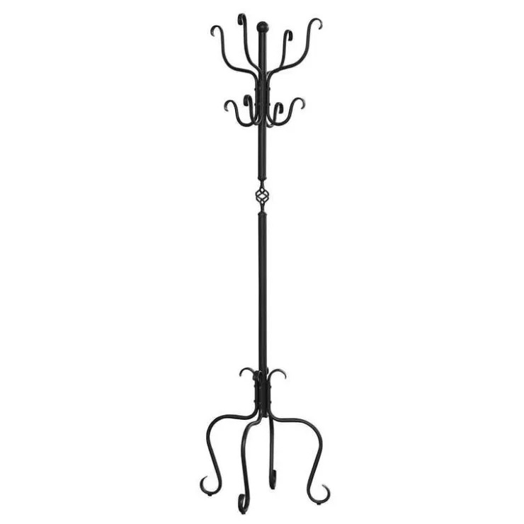 Monarch Coat rack - 74"h / traditional hammered metal Black