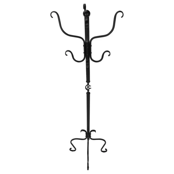 Monarch Coat rack - 74"h / traditional hammered metal Black