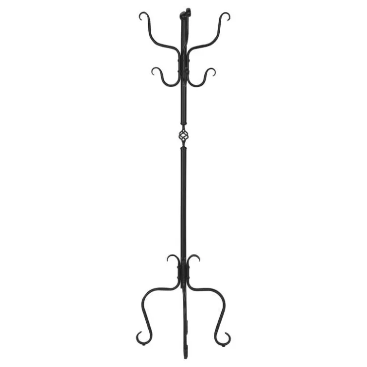 Monarch Coat rack - 74"h / traditional hammered metal Black