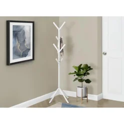 Monarch Coat rack - 70"h / metal White New