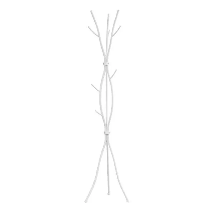 Monarch Coat rack - 74"h / metal White Clearance