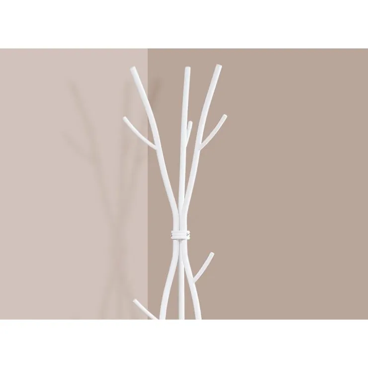 Monarch Coat rack - 74"h / metal White Clearance