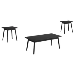 Monarch Coffee Table Set - 3pcs - Black New