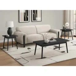 Monarch Coffee Table Set - 3pcs - Black New