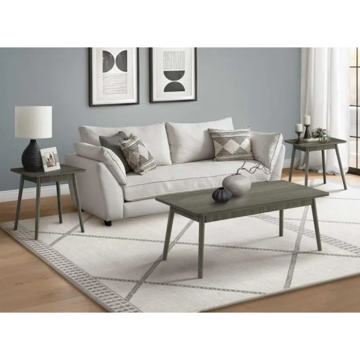 Monarch Coffee Table Set - 3pcs - Grey