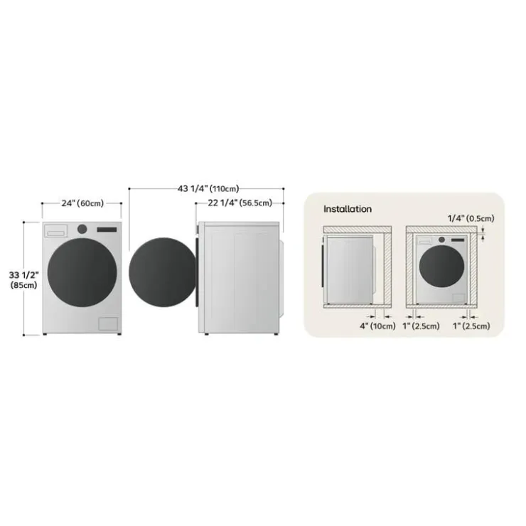 LG Compact Washer White Online