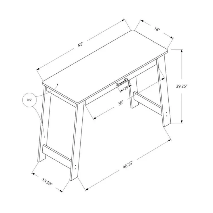 Monarch Computer Desk 42" - Grey